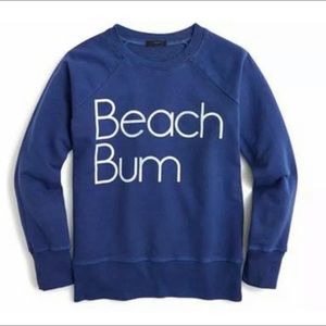 NWT J Crew Beach Bum Blue Sweatshirt Top M